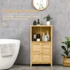 HOMCOM Badzimmerschrank mit offener Regal Badregal Produktbild-Vorschau 4