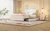 Minimalistisches Polsterbett mit LED-Licht, 2 Schubladen & Produktbild-Vorschau 9