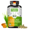 Kurkuma Gerstengras Kapseln hochdosiert - Vegan & Ohne Produktbild-Vorschau 1