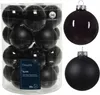 Weihnachtskugeln Glas 6cm x 20 Stück - Schwarz Produktbild-Vorschau 3