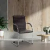 CLP 2er Set Besucherstühle Tira Kunstleder braun Produktbild-Vorschau 2