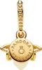A close-up of a gold-colored bee charm with a cream-colored body, hanging from a beaded loop. Náhľad obrázku produktu