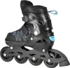 A single black inline skate with blue and white accents is shown against a white background. Anteprima dell’immagine prodotto