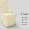 Bestlivings coprisedia ( crema ) - schienale quadrato - Anteprima dell’immagine prodotto 2