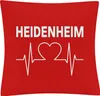 multifanshop Kissenbezug - Heidenheim - Herzschlag, rot, Produktbild-Vorschau 1