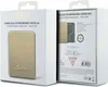The image shows the front and side view of a Guess wireless powerbank packaging. Produktbild-Vorschau
