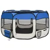 vidaXL Parc pour chiots pliable avec sac de transport bleu Voir les images du produit 1