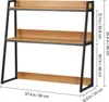 SucceBuy Schreibtisch-Bücherregal, 2-stöckig. Geeignet für Produktbild-Vorschau 8