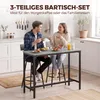 HOMCOM Bartisch mit Barhocker Tresentisch mit 2 gepolstert Produktbild-Vorschau 4