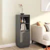 Highboard Grau 37x34x110 cm Massivholz Kiefer Produktbild-Vorschau 2