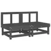 The Living Store Garten-Mittelsofas 2 Stk. Grau Massivholz Produktbild-Vorschau 3