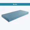 A blue mattress is shown against a white and light gray background. Produktbild-Vorschau