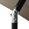 vidaXL Sonnenschirm mit LEDs und Stahl-Mast Taupe 2x3 m Produktbild-Vorschau 6