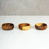 3er Set Snackschale Holz Akazie 10x3cm Rund Design Schale Produktbild-Vorschau 3