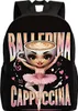 Dívčí batoh černý Italian Brainrot - Ballerina Cappuccina Náhled obrázku produktu 1