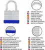 Belle Vous Stahl Vorhängeschloss Set Laminiert, Vorhänge Produktbild-Vorschau 4