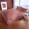 Bettwäsche 4 teilig Set Baumwolle 135x200 cm Rot Rosa Produktbild-Vorschau 5
