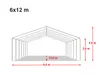 TOOLPORT 6x12 m Tente de réception / Barnum vert-blanc Voir les images du produit 5