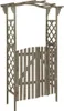 vidaXL Pergola mit Tor 116x40x204 cm Grau Massivholz Tanne Produktbild-Vorschau 6