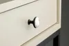 Retro Schwarze Keramik Möbelknopf mit mattem Finish – Produktbild-Vorschau 4