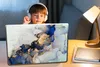 MuchoWow® Laptop Aufkleber Sticker Cover Marmor - Blau - Produktbild-Vorschau 3