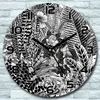 Wanduhr aus Glas Rund fi 30 Dschungel Skizze Quarz Deko Produktbild-Vorschau 1