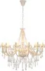 vidaXL Lampadario con perle bianche 12 prese E14 Anteprima dell’immagine prodotto 1