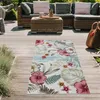 In- & Outdoor Teppich 3d-effekt Blumen Blätter Muster Produktbild-Vorschau 3