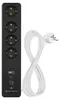GoSmart Steckdosenleiste + Schalter - 2 m, 4 Steckdosen, USB, weiss-schwarz, PVC, 1,5 mm2 Produktbild-Vorschau