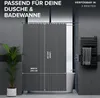 ovimar Magnetischer Duschvorhang Elgafossen grau waschbar Produktbild-Vorschau 4
