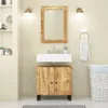 vidaXL Lustro 70x50 cm lite drewno mango i szkło Podgląd zdjęcia produktu 2
