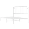 vidaXL Struttura letto con testiera in metallo bianco Anteprima dell’immagine prodotto 9