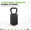 Tunturi Rapid Verstellbare Kettlebell – 28 kg Kettlebellset Produktbild-Vorschau 7