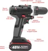 A labeled diagram of a cordless drill, highlighting its various features and components. Produktbild-Vorschau