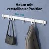 doporro Garderobenhaken Aluminium, 8 Verschiebbare Produktbild-Vorschau 4