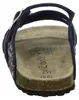 Dunkelblaue Bio Pantolette mit floralem Muster, Schnalle Produktbild-Vorschau 3