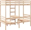 Hochbett mit Schreibtisch & Stühlen 80x200 cm Massivholz Produktbild-Vorschau 6
