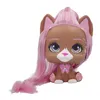 A toy styling head of a cat with pink hair and makeup. Podgląd zdjęcia produktu