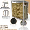 Kaminholzregal Metall VERZINKT 188x70x188 Feuerholzregal Produktbild-Vorschau 6