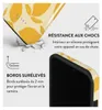 A product image showcasing a phone case with a lemon pattern, highlighting its protective features. Podgląd zdjęcia produktu