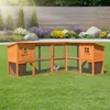 Kaninchenstall XXL 251×190×104 cm 2 Etagen Freilaufgehege Produktbild-Vorschau 1