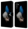 A close-up studio shot of a phone case with a feather design. Produktbild-Vorschau
