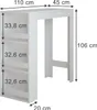 Stół barowy Vicco Repose Biały 45 x 110 cm, Model 55354 Podgląd zdjęcia produktu 2