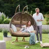 HOME DELUXE - Hängesessel TWIN - Braun, Höhe 195 cm - inkl. Produktbild-Vorschau 3