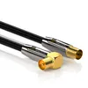 deleyCON 1m TV Antennenkabel Koaxialkabel - 1x TV-Stecker Produktbild-Vorschau 2