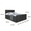 ALTDECOR Boxspringbett mit Fußteil, 2 Matratzen und Topper Produktbild-Vorschau 6
