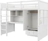 Sweiko Lit surélevé 90 x 200 cm, Avec échelle, Avec bureau Voir les images du produit 14