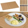 Bambus Tischset 6er Set hellbraun 45x30cm Platzmatte Produktbild-Vorschau 1