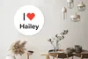 MuchoWow® Rundes Wandbild - Runde Bilder Ich liebe - Hailey Produktbild-Vorschau 2