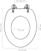 vidaXL Toaletní sedátko Soft Close Lid MDF Blue Water Drop Náhled obrázku produktu 7